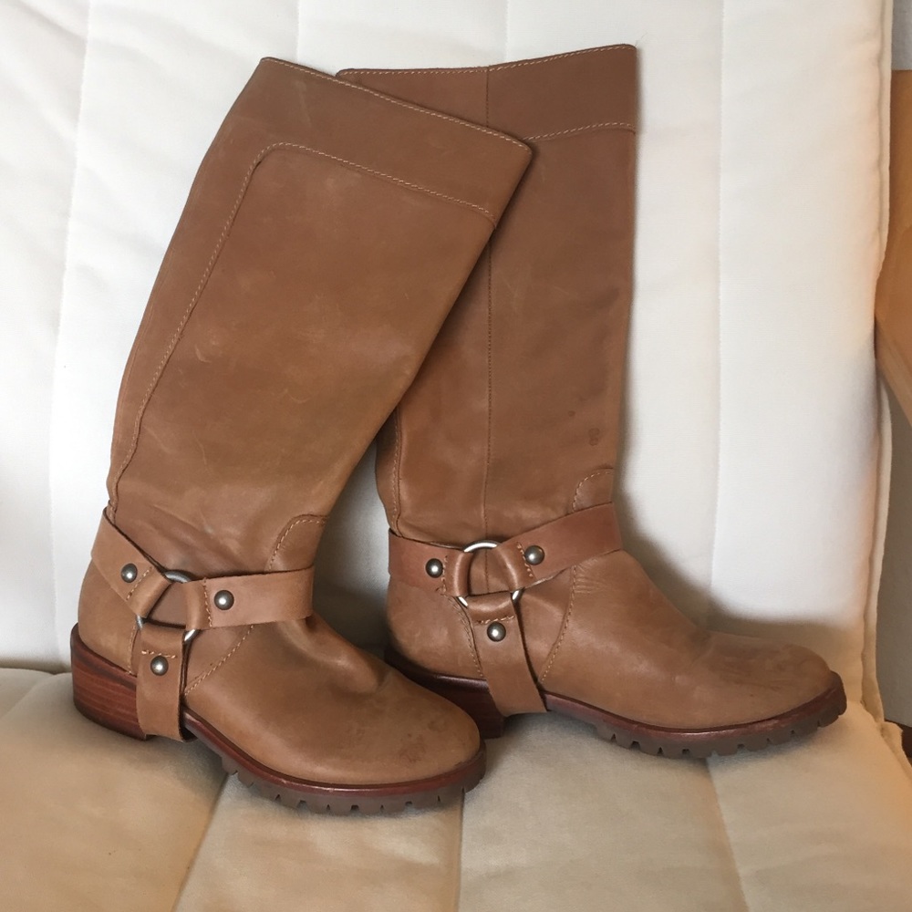 TRUE RELIGION Holon leather motorcycle boots